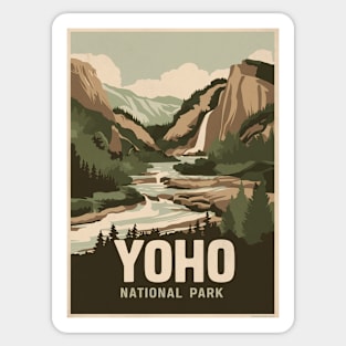 Retro Vintage Yoho National Park Sticker